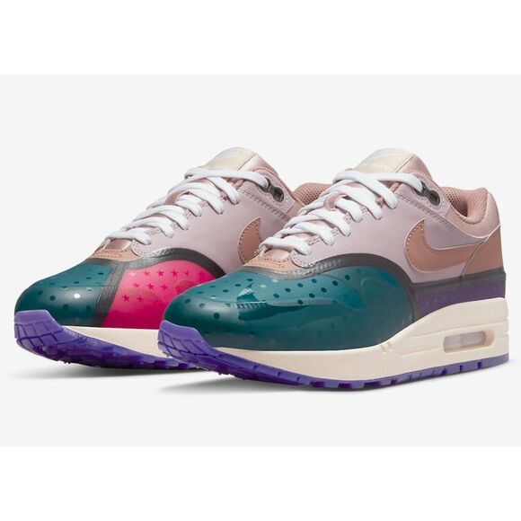 Nike Air Max 1 Premium Plum Fog/Fossil Rose DV2301-501 Women's - Picture 3 of 4